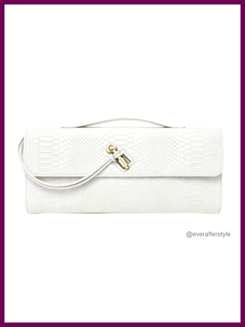 Vegan Leather Snake Print Clutch Crossbody Evening Bag